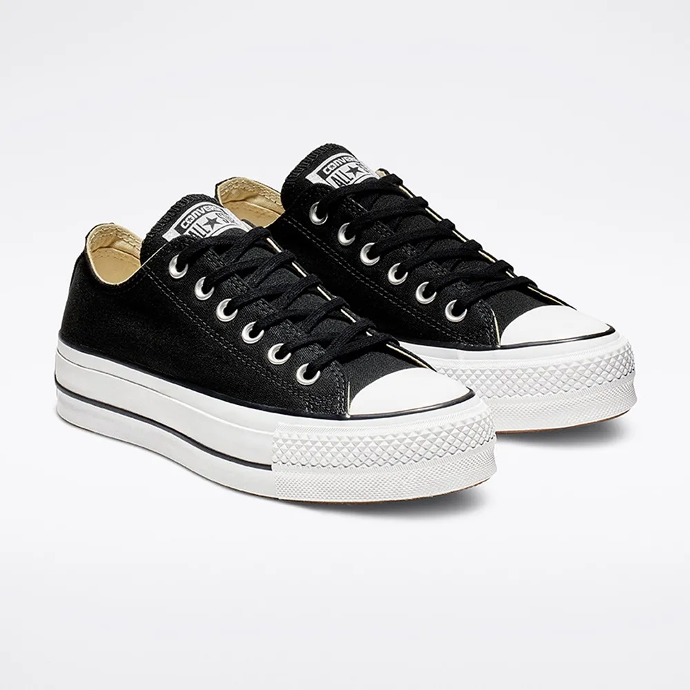 【CONVERSE】休閒鞋 女鞋 帆布鞋 低筒 厚底 CTAS LIFT OX 黑 560250C