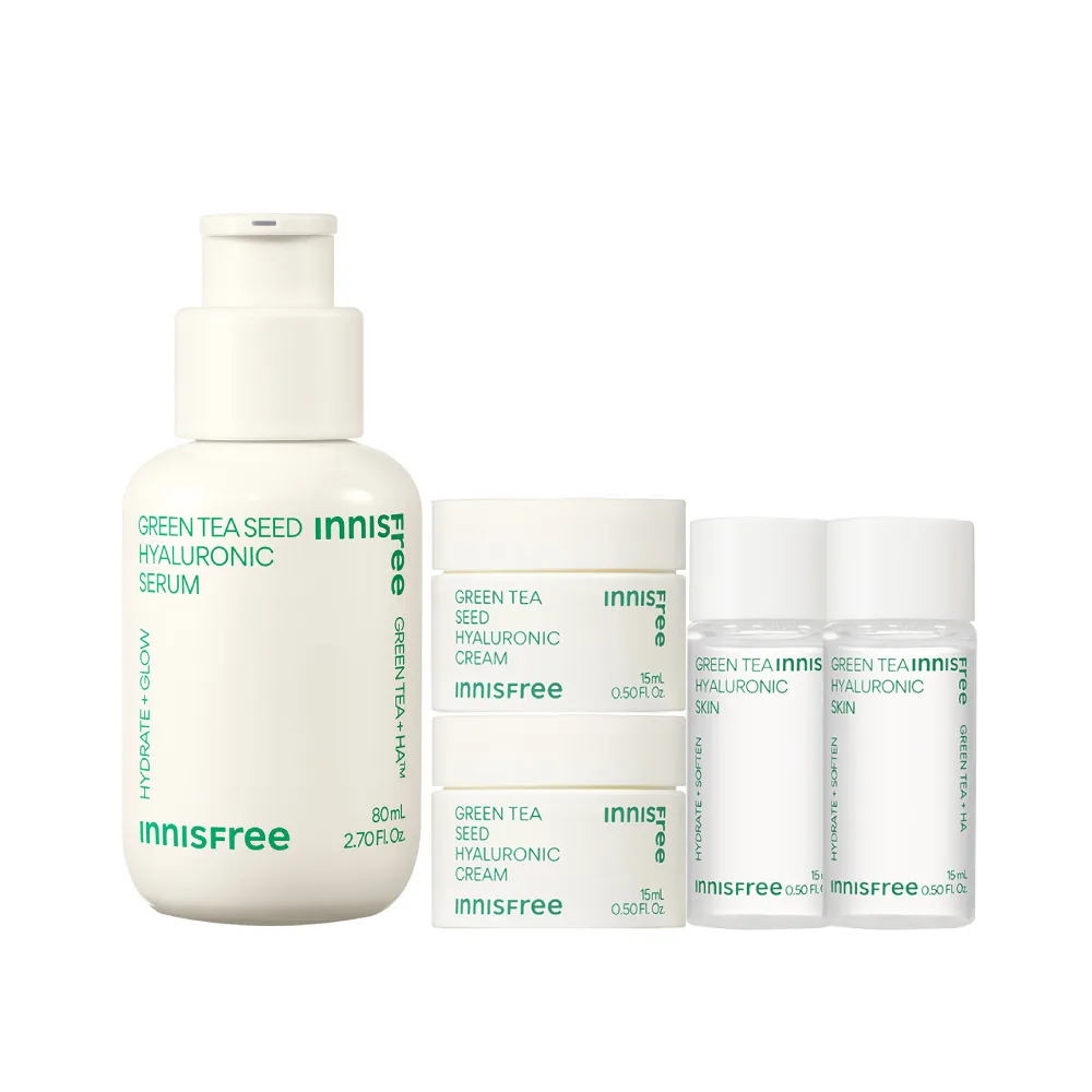 【innisfree】綠茶籽玻尿酸保濕精華 80ml(補水神器)