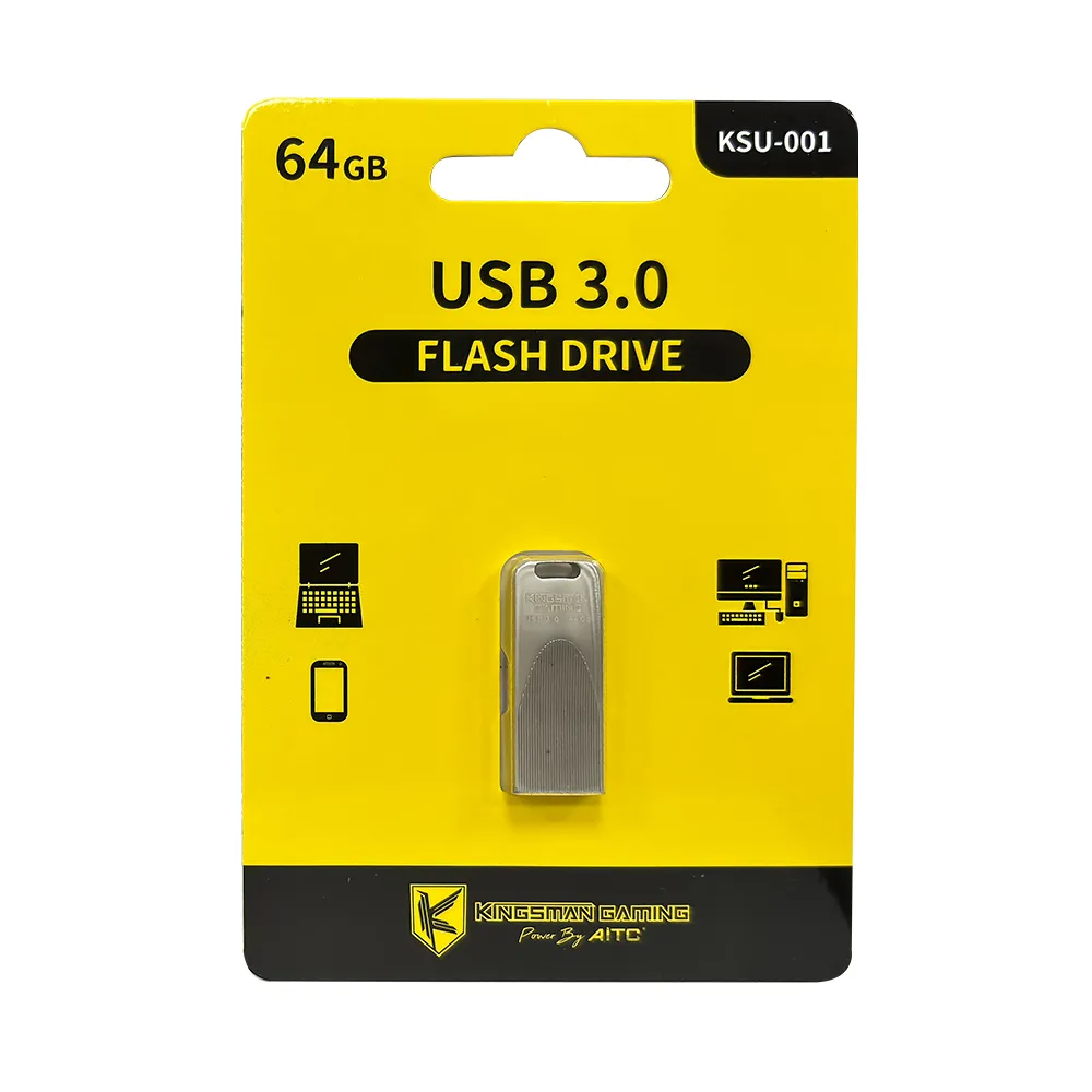 【AITC 艾格】KINGSMAN KSU-001 64GB USB 隨身碟(銀色)