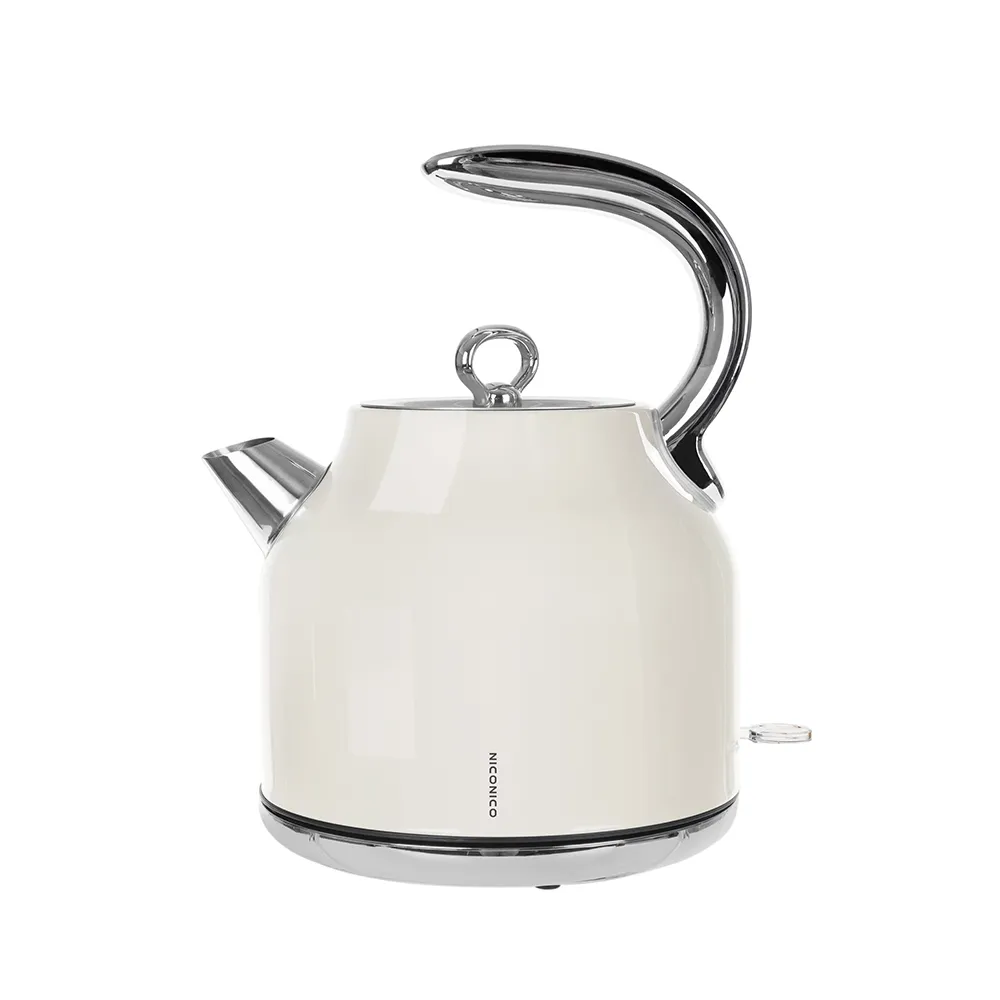【NICONICO】1.7L復古美型不鏽鋼快煮壺 NI-L2304(煮水壺 電熱水壺 電茶壺)