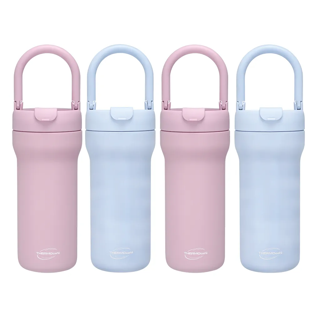 【THERMOcafe 凱菲】買1送1_mo獨家可提式寬口徑陶瓷塗層保溫瓶ml(TCHB-720S)