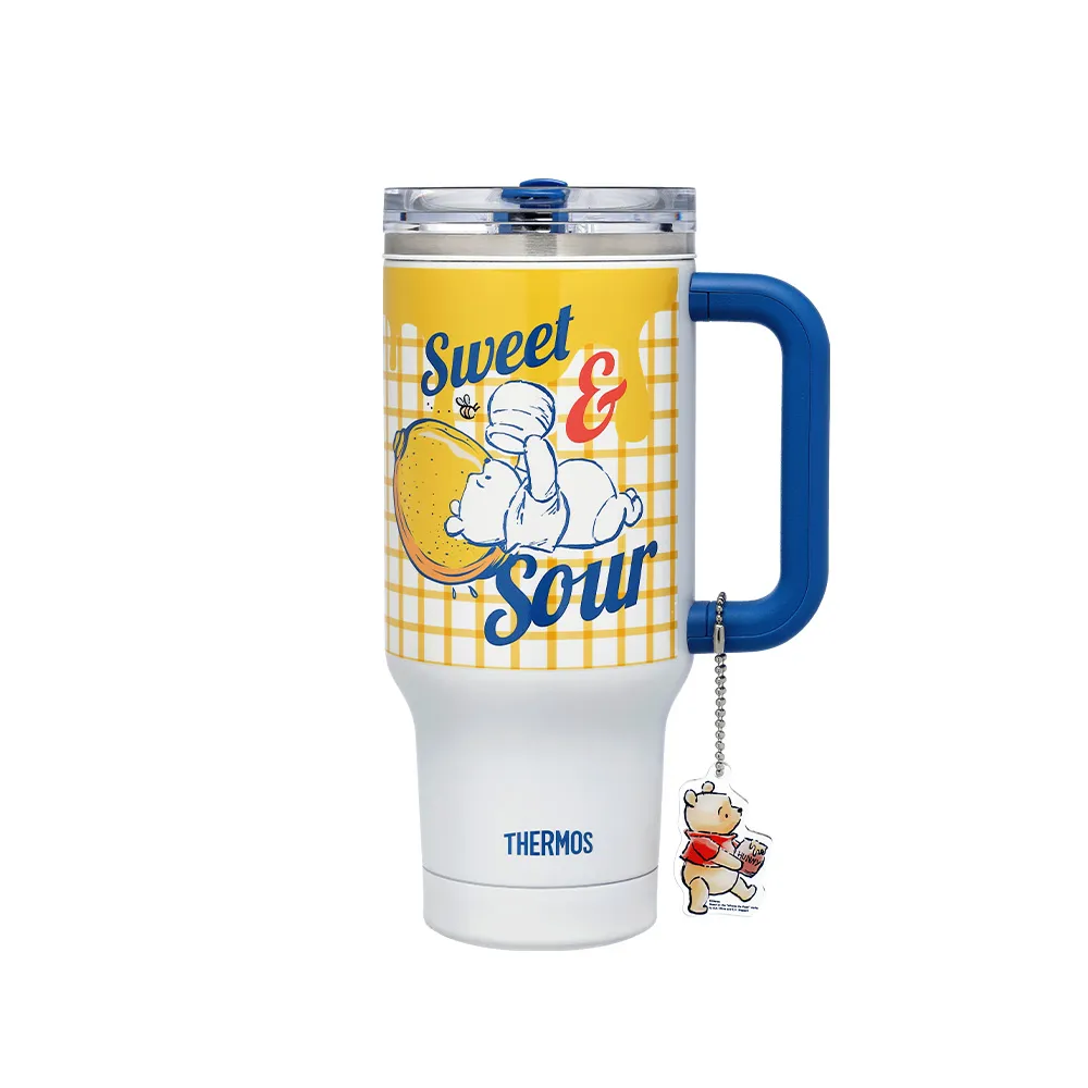 【THERMOS 膳魔師】小熊維尼100週年不鏽鋼真空吸管隨行瓶710ml(TS182WP-HDLM)