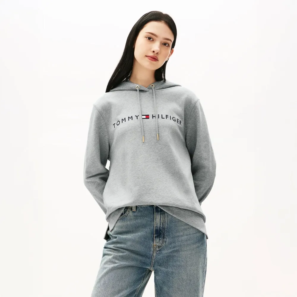 【TOMMY HILFIGER】官方旗艦館基本款 Hilfiger 連帽衫 灰色