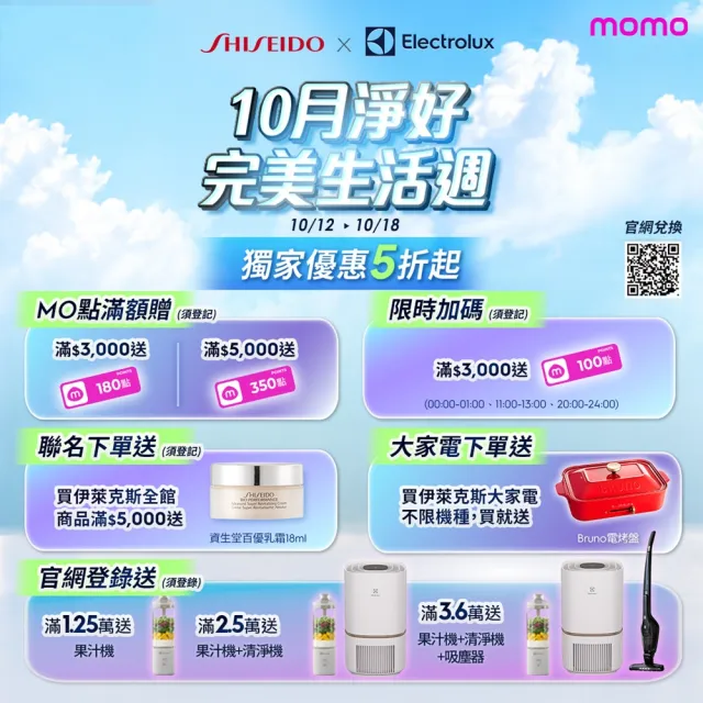 【Electrolux 伊萊克斯】2026年新一級能效 小室晴 300 6L除濕機(ED0631WA)-晴光白 8坪適用