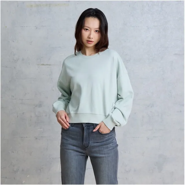 【Lee】女裝 長袖厚T / 背部盾型大LOGO 共2色 季節性版型 / LB611042001 LB611042979