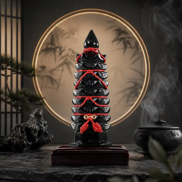 【雨揚】步步高升黑曜石文昌塔 (開智慧/事業晉升/學業進步/功名順遂/風水擺件/保平安)