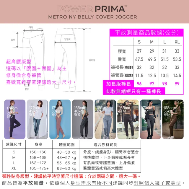 【STL】現貨 韓國瑜珈 PowerPrima 塑型高腰 NY Belly Jogger 女 運動 機能 束口褲 慢跑 長褲
