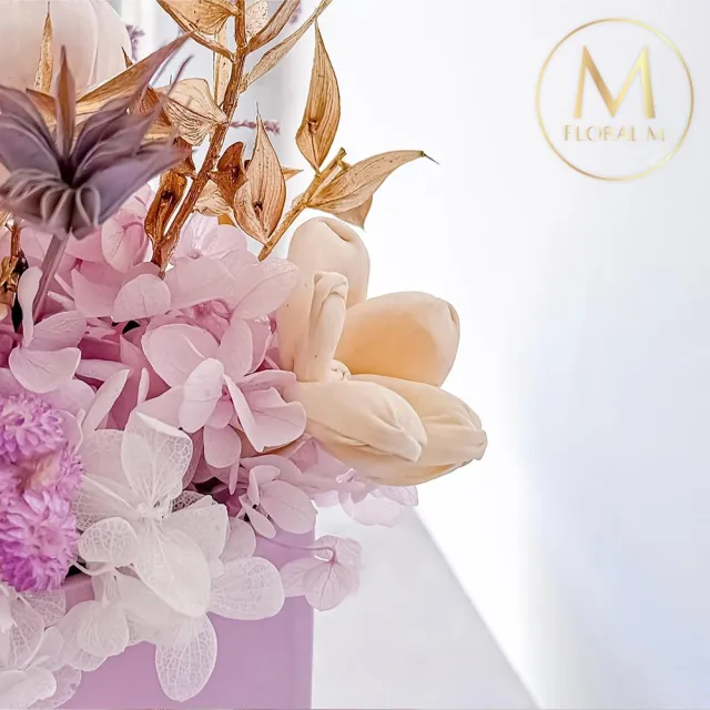 【Floral M】布魯塞爾皇家花園擴香花禮贈香氛油(擴香花/香氛花/永生花/花禮/香水精油/居家香氛/桌上裝飾)