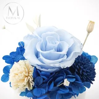 【Floral M】海洋聖殿永生花禮贈香氛油(乾燥花/永生花/情人節花禮/告白禮物/生日禮物/開幕花禮/居家擺飾)