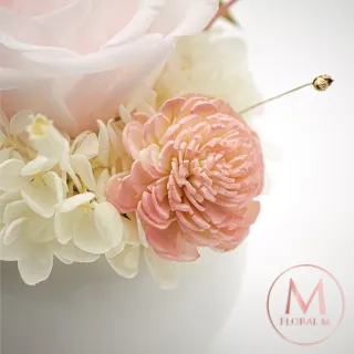 【Floral M】阿爾貝拉永生花禮贈香氛油(乾燥花/永生花/情人節花禮/告白禮物/生日禮物/開幕花禮/居家擺飾)