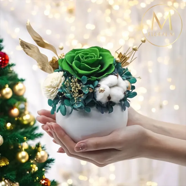 【Floral M】法式森林永生花禮贈香氛油(乾燥花/永生花/聖誕禮物/交換禮物/生日禮物/開幕花禮/居家擺飾)