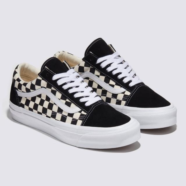 【VANS】官方旗艦 Premium LX Old Skool 36 黑白色棋盤格滑板鞋