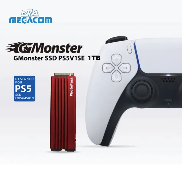 【Photofast】GMonster PS5V1SE 1TB｜PS5／PC PCIe Gen4 SSD＋散熱片