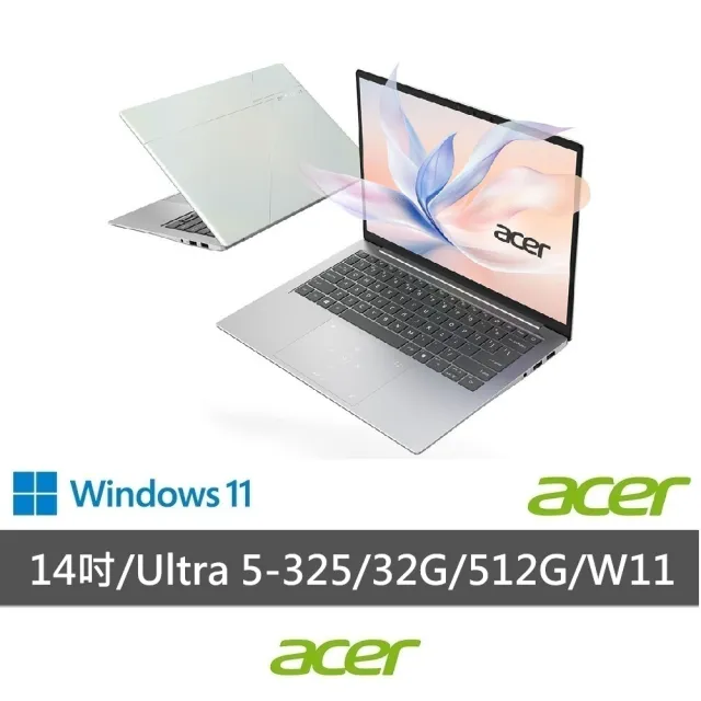【Acer】微軟M365組★14吋OLED 999g輕薄AI筆電(Swift Edge/SFE14-I51-54RZ/Ultra 5-325/32G/512G/W11)
