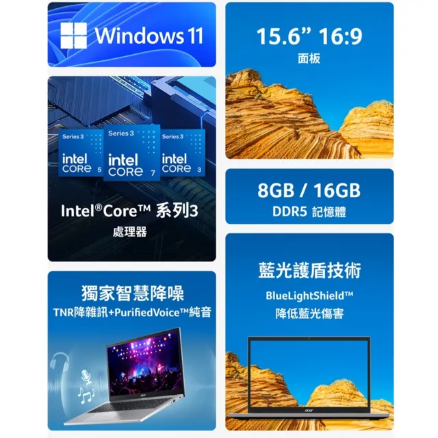 【Acer 宏碁】Office 2024★15.6吋Core 5輕薄文書筆電(Aspire Go/AG15-I51P-58W8/C5-320/16G/512G/W11)