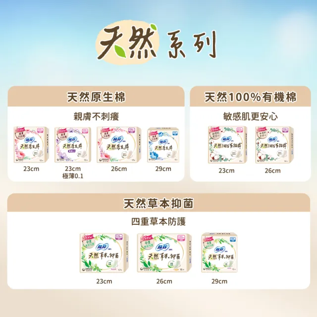 【Sofy 蘇菲】超熟睡(28/35/41.5/42cm)/天然原生棉(23/26/29cm)/肌呼吸(共20-148片)