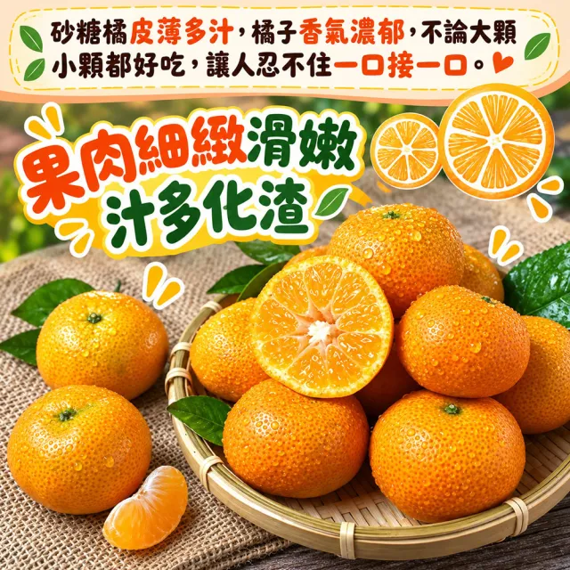 【初品果】苗栗蕉埔砂糖橘禮盒3斤x2盒(6-9公分_產地直送_季節限定_禮盒)