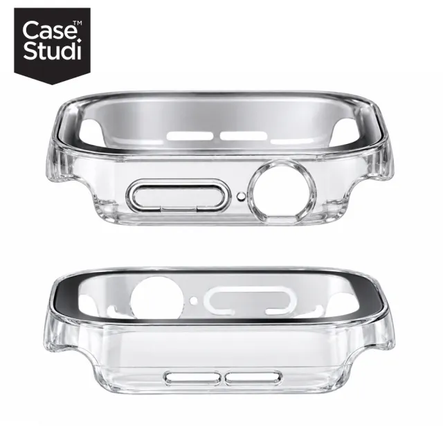 【Casestudi】AppleWatch 12 42mm 鋁合金/鈦金屬機型 Waterproof 防水透明玻璃錶殼 (42mm Watch 12)