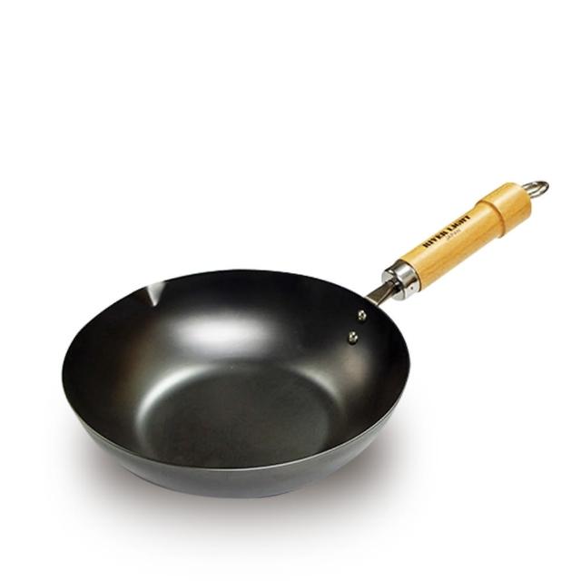 【PREMIUM 極】不易生鏽窒化鐵炒鍋28cm(日本製極鐵鍋無塗層)