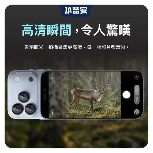 【ZA 喆安】分離式懶人鋼化玻璃手機鏡頭保護貼膜蓋i18/17/16/15 Duo/Air/Plus/Pro/Pro Max 適用iPhone