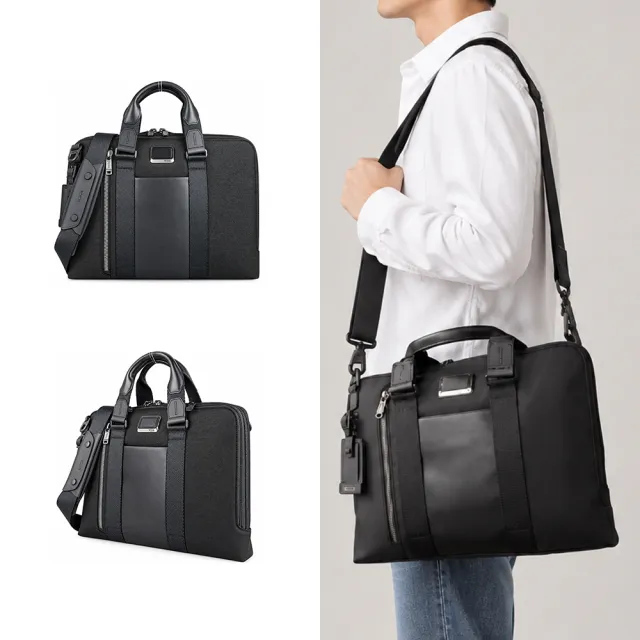 【TUMI】ALPHA BRAVO AVIANO系列薄型15吋筆電兩用手提包(黑)