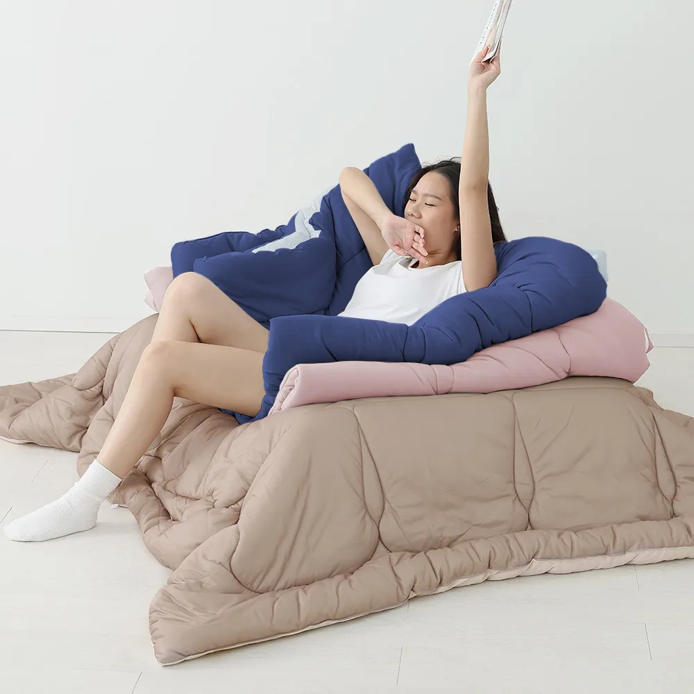 【HOYACASA  禾雅寢具】發熱泡芙可水洗針織冬被2.0-多款任選-雙人180x210cm  冬被