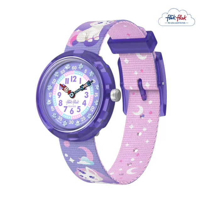 【Flik Flak】兒童手錶 COSMICAT 兒童禮物/安全防水/瑞士製造 FBNP233 (31.85mm)