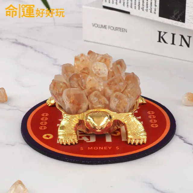 【命運好好玩】湯鎮瑋-黃晶簇聚財錢龜鎮