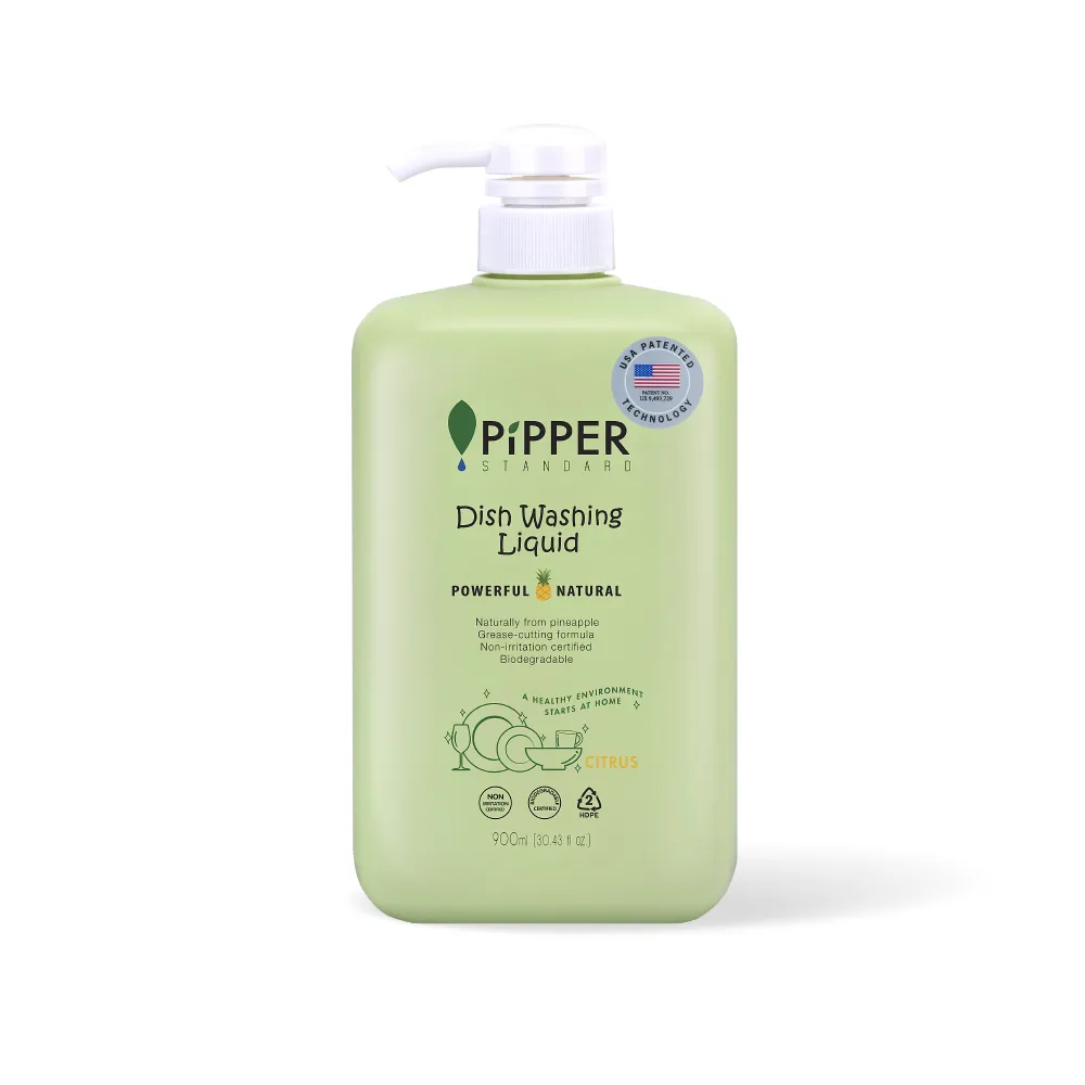 【PiPPER STANDARD 沛柏】鳳梨酵素洗碗精900ml-柑橘/綠薄荷(不刺激認證 溫和不傷手)
