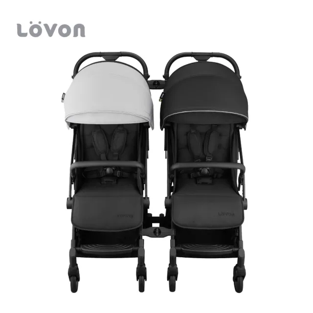 【LOVON】GENIE6代 雙人推車 雙寶組(贈雙車智慧組合器*1 2026全新升級款 嬰兒推車 雙寶推車 雙胞胎推車)