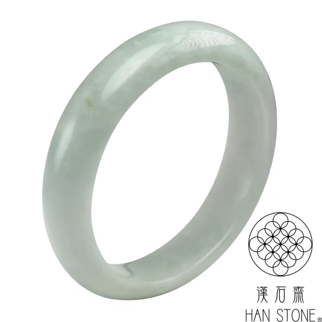 【漢石齋】天然翡翠A貨 手鐲玉鐲 飄花種 福 利 品(手圍17.5/ 版寬13.2mm)