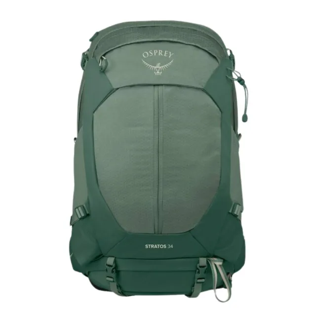 【Osprey】雙11 Stratos 34 透氣網架健行登山背包 男款 松葉綠 | 登山背包 健行背包 運動背包