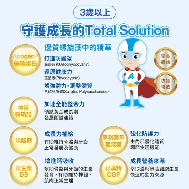 即期品【遠東生技】即期品 Apogen藻精蛋白兒童防護嚼錠 兒童嚼錠 (60公克/瓶)