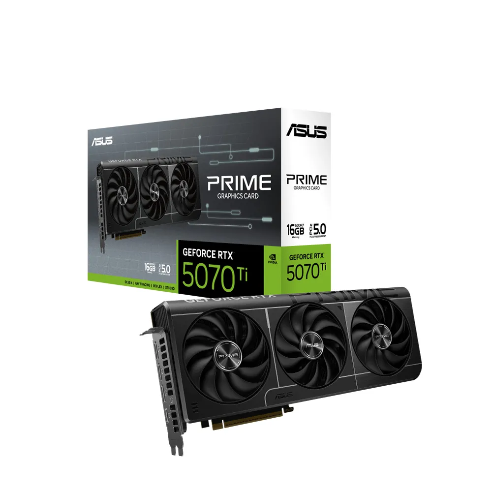 【ASUS 華碩】PRIME-RTX5070TI-16G 顯示卡+ROG RYUO IV SLC 360 ARGB 水冷+華碩 ROG GR801 機殼
