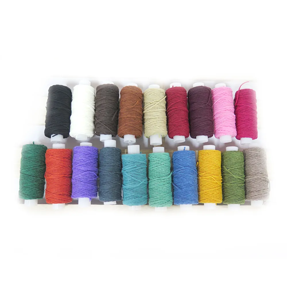 【○糊塗鞋匠○ 優質鞋材】N69 台灣製造 日式棉質0.7mm手工蠟線(2個/入)