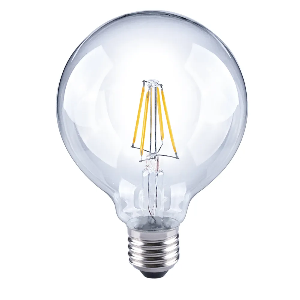 買四送一 LED圓球型燈泡G95 6.5W E27 黃光 5入(G95C WW6.5W E27 F30)