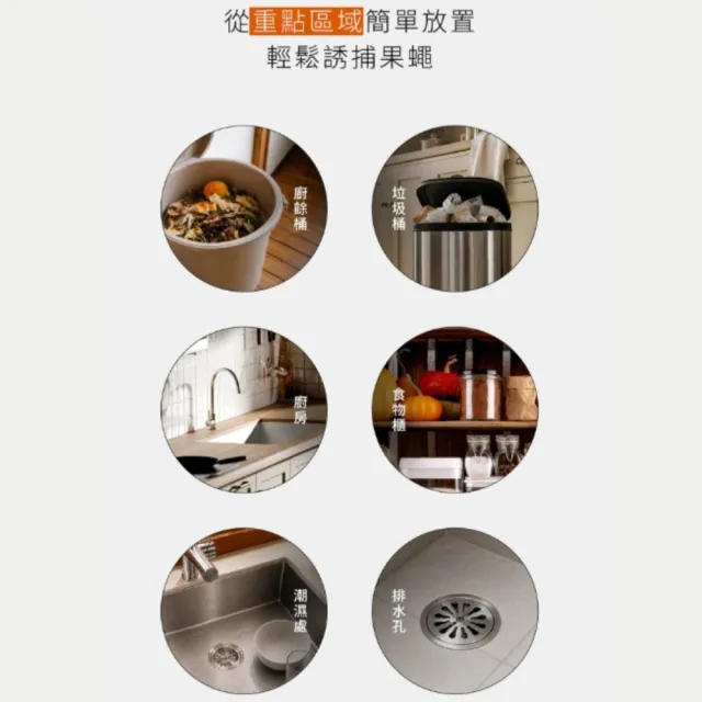 【福來朗】果蠅防治超值組（果蠅餌劑5包入*1盒＋果蠅餌劑補充瓶300ml*1瓶）