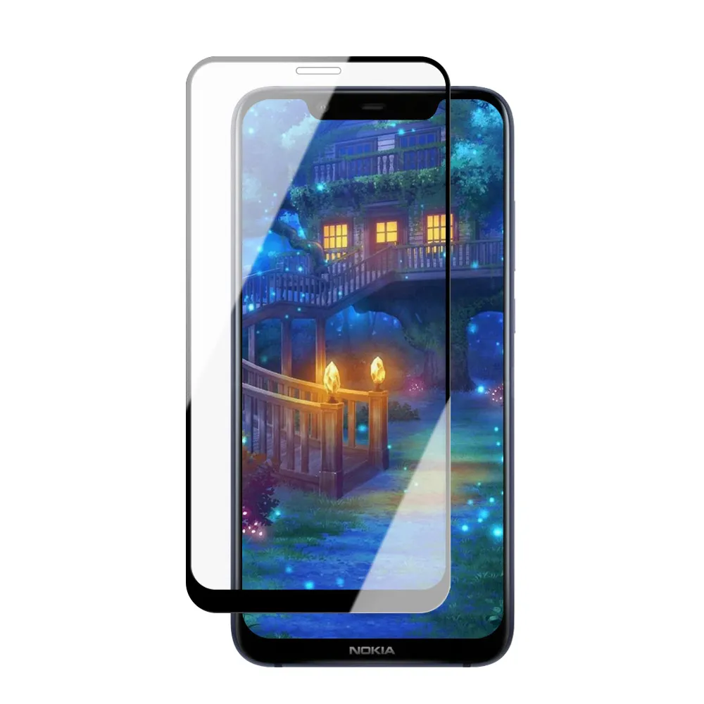 Nokia 8.1 保護貼 買一送一滿版黑框玻璃鋼化膜(買一送一 Nokia 8.1 保護貼)