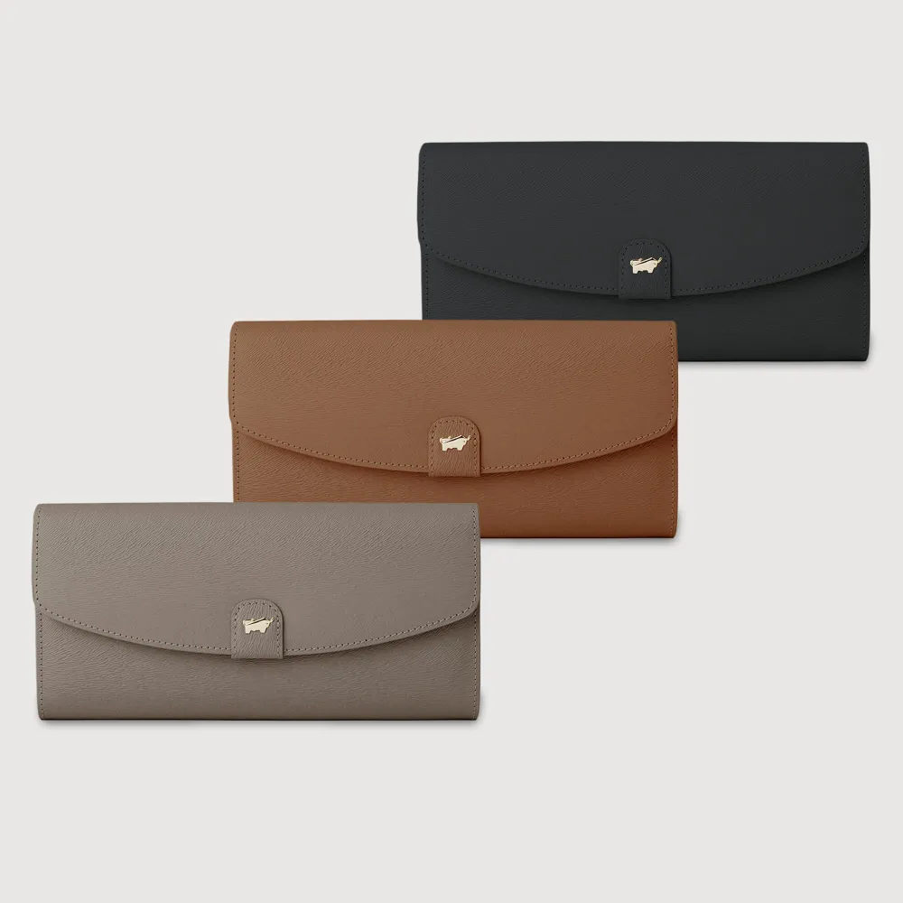 【BRAUN BUFFEL 德國小金牛】蘇菲娜-A 10卡兩折長夾-多色任選(BF885-621-BK/BRA/HM) 錢包送禮推薦