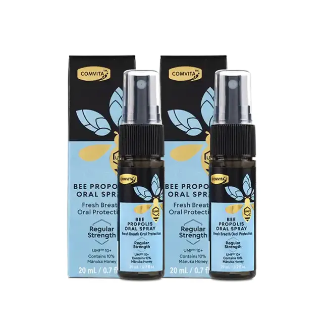【Comvita 康維他】即期品 麥蘆卡蜂蜜UMF10+/蜂膠噴液 2入組(一般型 20ml)