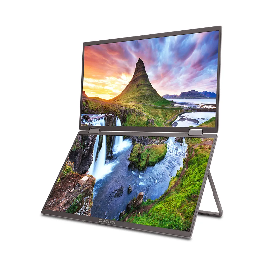 【Aopen 建碁】16PD3Q 16型 IPS FHD 16:9 60Hz 雙螢幕可攜式螢幕(15.6吋/喇叭/8ms/Adaptive Sync)