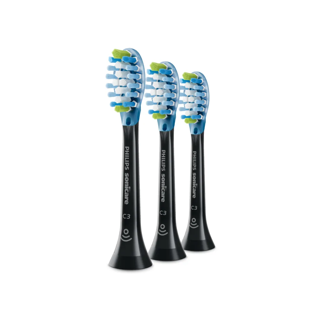 【Philips 飛利浦】HX9043/96 Sonicare C3智能深層清潔刷頭3入組 (10倍除菌/柔性護齦/官方直營)