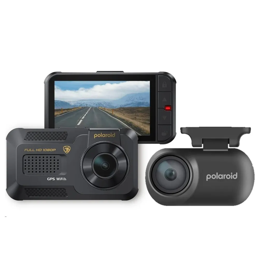 【Polaroid 寶麗萊】含安裝 DE310WGS+RC-A11S 全功能行車記錄器 附記憶卡(雙鏡頭高畫質錄影汽車行車紀錄器)