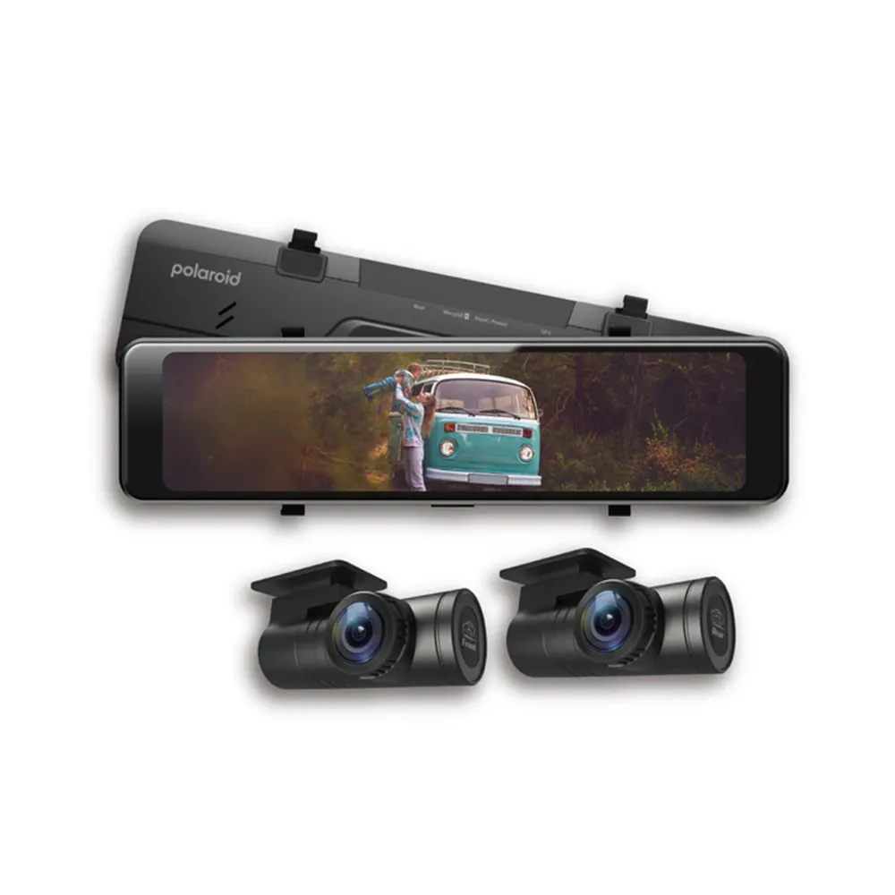 【Polaroid 寶麗萊】DS1203WGS 星光2+HDR防眩 電子後視鏡行車記錄器 車內後鏡頭版_送安裝(車麗屋)