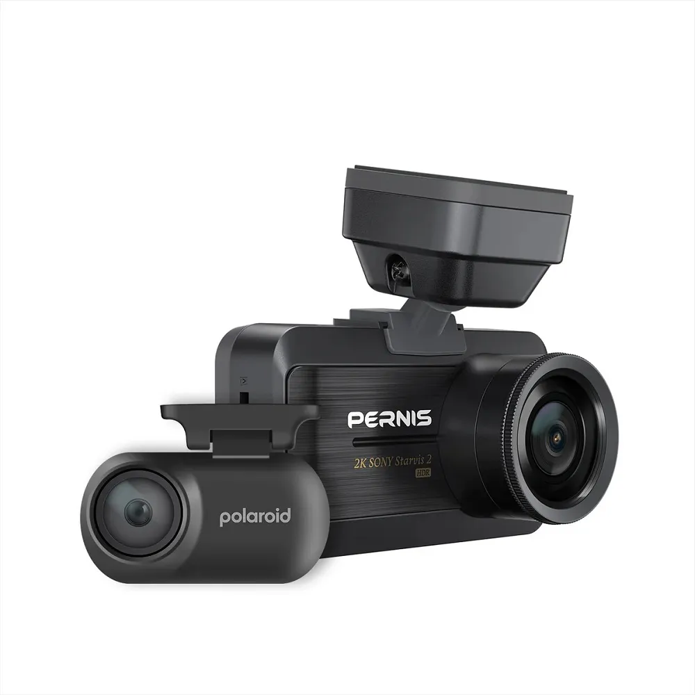 【Polaroid 寶麗萊】含安裝 DS202WGS+RC-E11 2K+1080P 附記憶卡(超級星光夜視汽車行車記錄器)