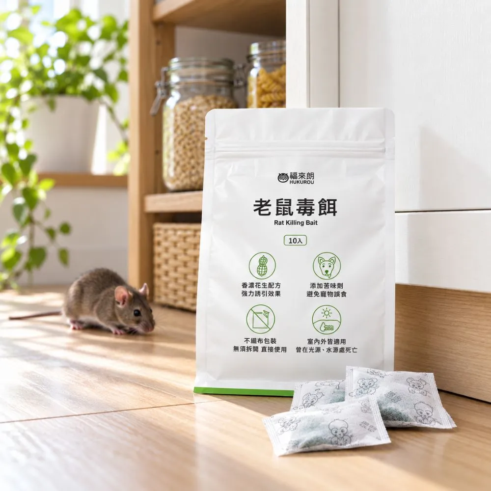 【福來朗】老鼠毒餌 10g x10 入｜老鼠藥｜殺鼠｜滅鼠｜防鼠｜老鼠誘餌｜鼠害防治