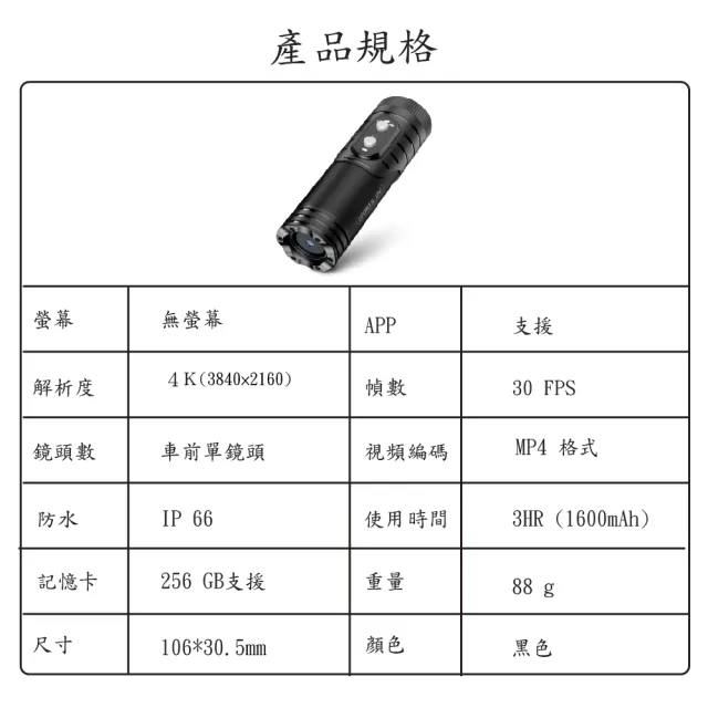 【JINPEI 錦沛】SONY STARVIS 鏡頭 、 4K UHD 解析度 、APP 即時傳輸、機車 摩托車行車紀錄器(贈64GB)