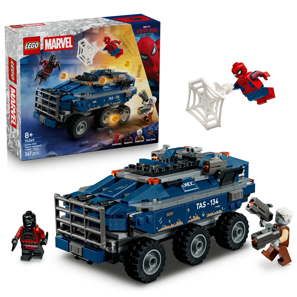 【LEGO 樂高】漫威超級英雄系列 76349 蜘蛛人囚車追逐戰(創意力遊戲 漫威 禮物 玩具)