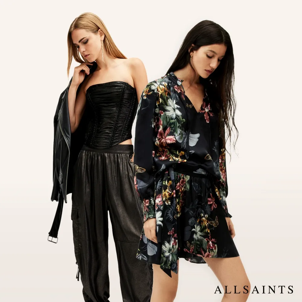 【ALLSAINTS】浪漫印花綁帶長裙短裙 針織/連帽衛衣/洋裝/長褲 (多款任選)