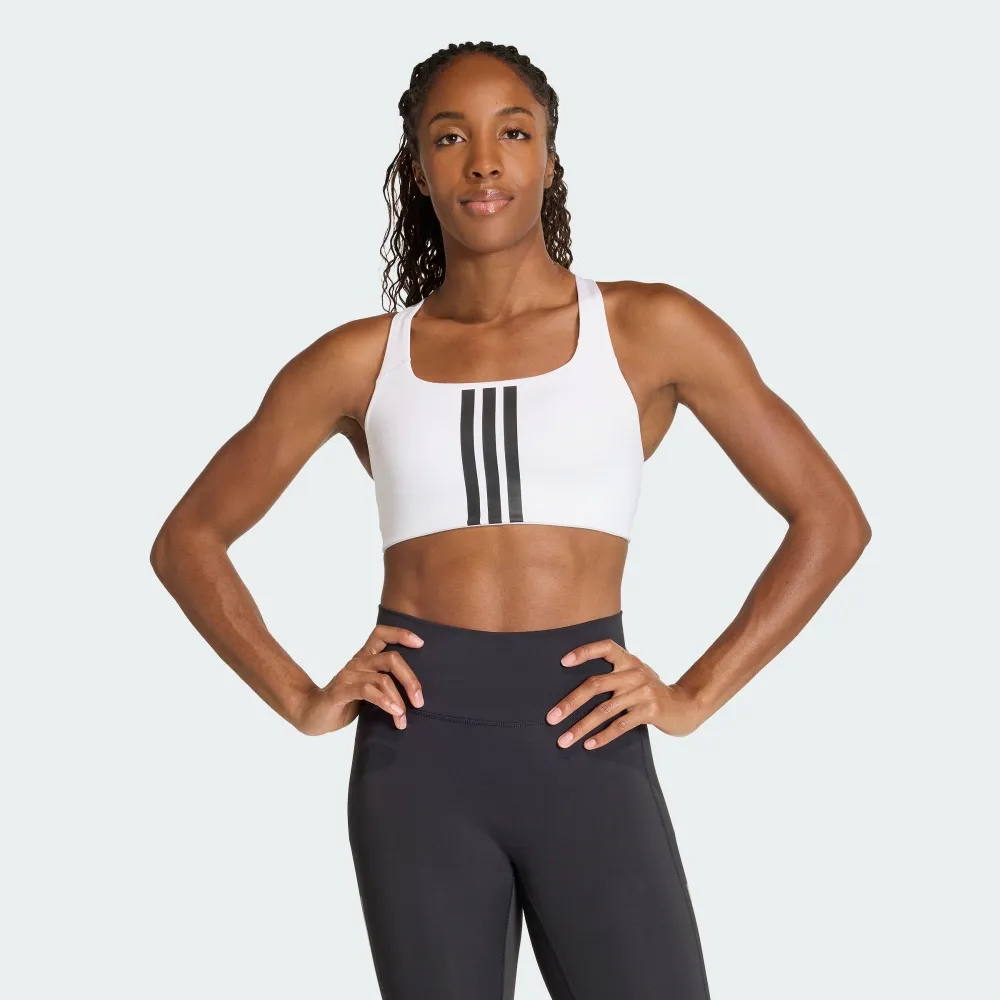 【adidas 愛迪達】運動內衣 女 中度支撐 慢跑 瑜珈 訓練 OPT 3S MS 白 KA0103